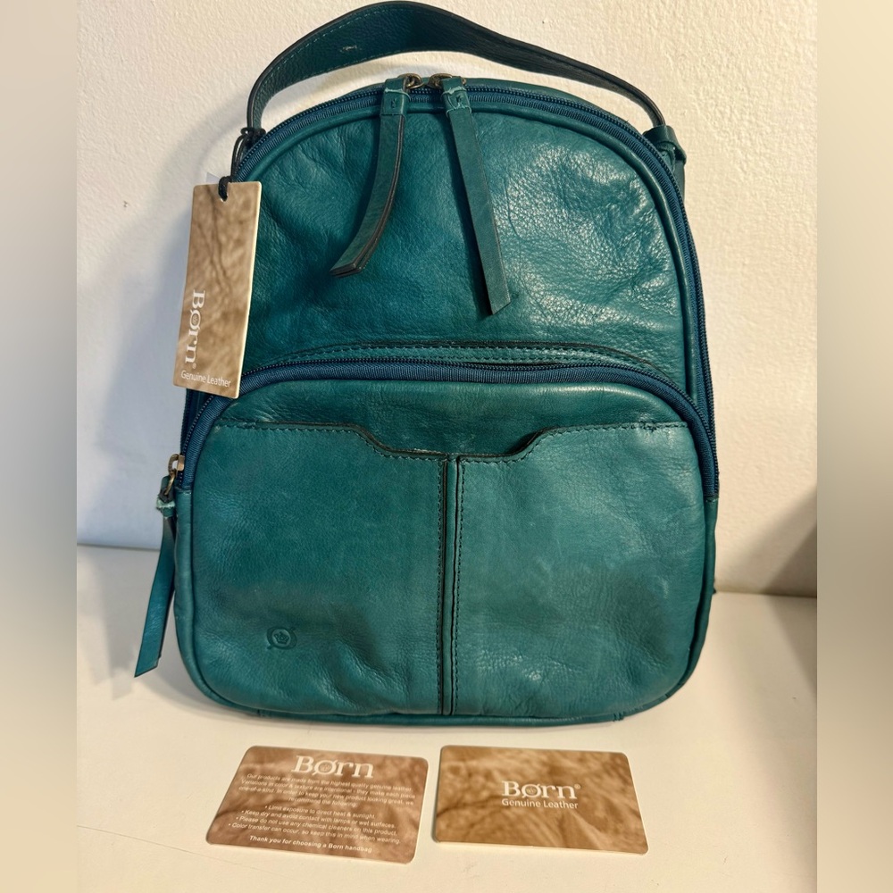 Born Leather Backpack Mineral Blue